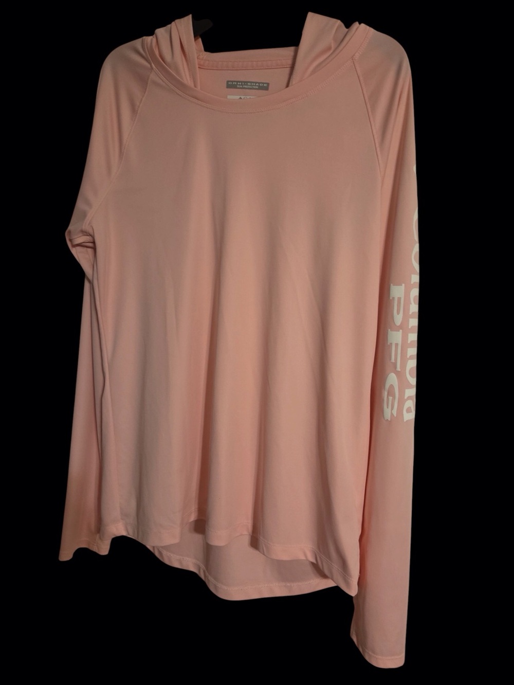 EUC...Columbia Women’s Pink Long-Sleeve Hooded Sun Shirt